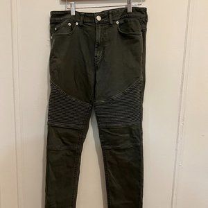 Pac Sun Green Biker/Motorcycle Pants - Men's 32 x 32